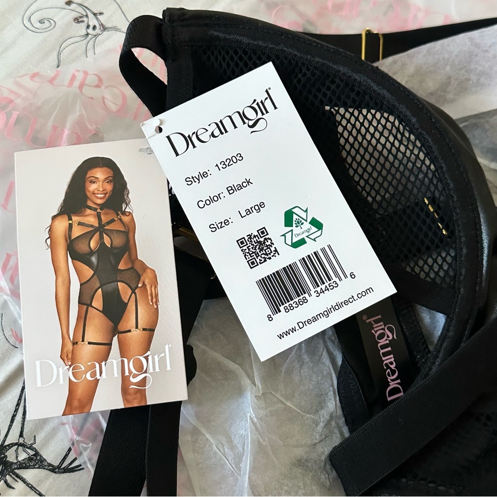 Dreamgirl Black Mesh Strappy Bra